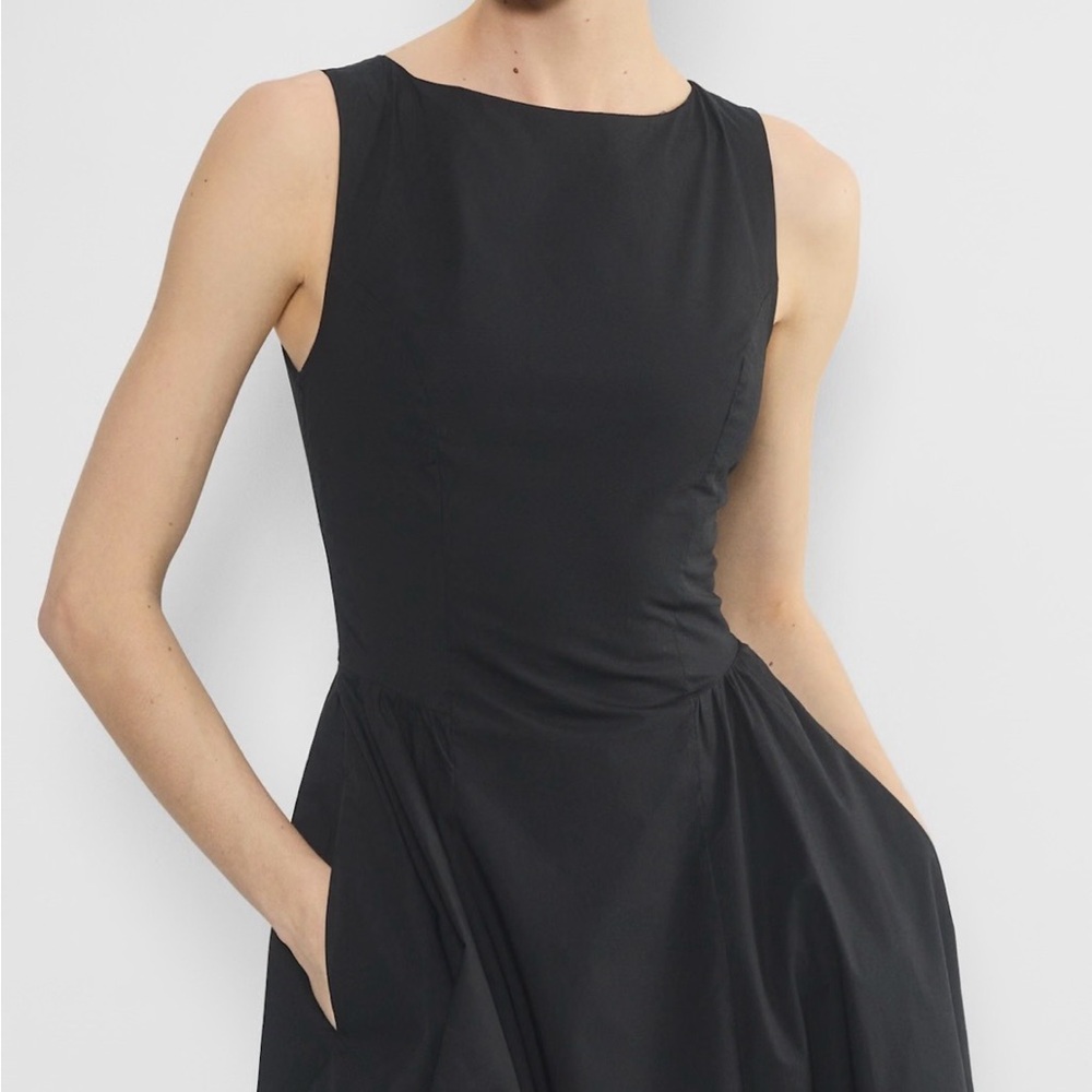 TINA POPLIN DRESS BABATON ARITZIA SIZE 6 Elegant Black Sleeveless Dress